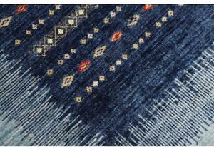 Tappeto Gabbeh Nova Figurativo Blu Scuro Azzurro 100x149 Cm