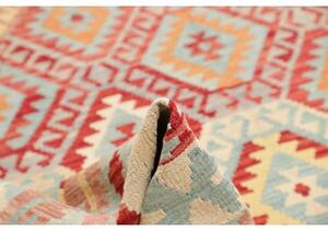 Tappeto Kilim Geometrico Rosso Beige 263x335 Cm