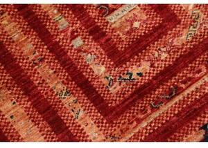 Tappeto Gabbeh Nova Geometrico Rosso Arancione 81x116 Cm