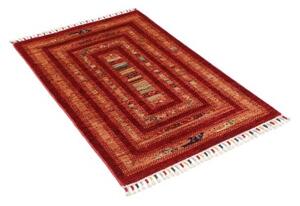 Tappeto Gabbeh Nova Geometrico Rosso Arancione 81x116 Cm