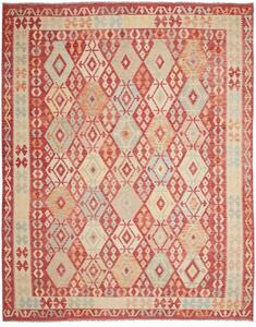Tappeto Kilim Geometrico Rosso Mattone Beige 258x330 Cm