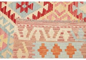Tappeto Kilim Geometrico Rosso Beige 263x335 Cm