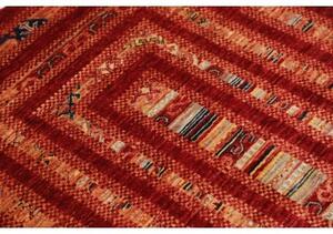 Tappeto Gabbeh Nova Geometrico Rosso Arancione 81x116 Cm