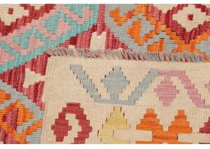 Tappeto Kilim Geometrico Rosso Avorio 175x233 Cm