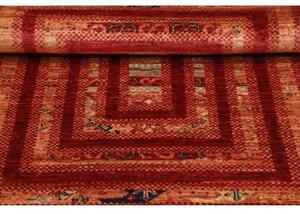 Tappeto Gabbeh Nova Geometrico Rosso Arancione 81x116 Cm
