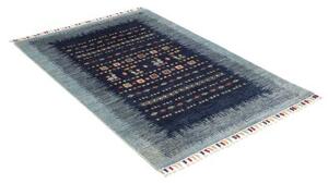 Tappeto Gabbeh Nova Figurativo Blu Scuro Azzurro 100x149 Cm