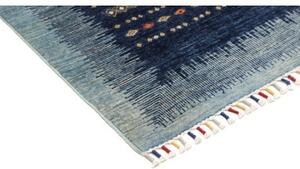 Tappeto Gabbeh Nova Figurativo Blu Scuro Azzurro 100x149 Cm