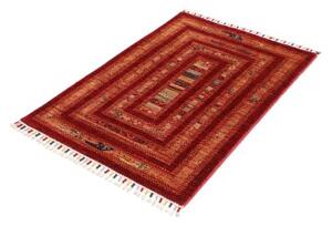 Tappeto Gabbeh Nova Geometrico Rosso Arancione 81x116 Cm