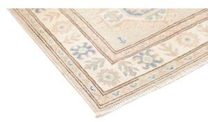 Tappeto Kazak Stilizzato Avorio Azzurro 80x197 Cm