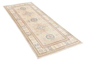 Tappeto Kazak Stilizzato Avorio Azzurro 80x197 Cm