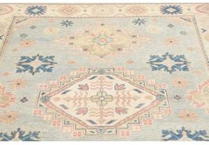 Tappeto Kazak Stilizzato Celeste Beige 151x185 Cm