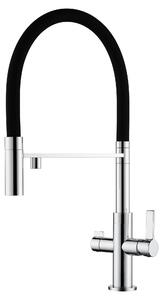Miscelatore da cucina Ausmann Claridge a 3 vie con bocca flessibile e acqua filtrata – Acciaio inossidabile - 1208970505