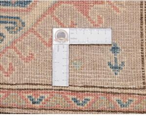 Tappeto Kazak Stilizzato Avorio Azzurro 80x197 Cm