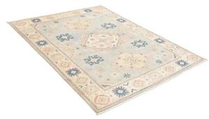 Tappeto Kazak Stilizzato Celeste Beige 151x185 Cm