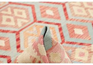 Tappeto Kilim Geometrico Rosa Avorio 203x295 Cm