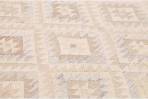 Tappeto Kilim Geometrico Beige Avorio 209x290 Cm