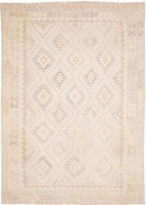 Tappeto Kilim Geometrico Beige Avorio 209x290 Cm