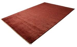 Tappeto Essenzia Tinta Unita Rosso Mattone Marrone Scuro 176x236 Cm