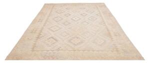 Tappeto Kilim Geometrico Beige Avorio 209x290 Cm