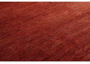Tappeto Essenzia Tinta Unita Rosso Mattone Marrone Scuro 176x236 Cm