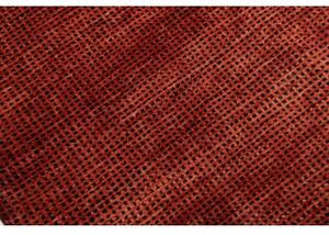 Tappeto Essenzia Tinta Unita Rosso Mattone Marrone Scuro 176x236 Cm
