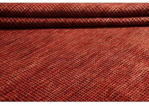 Tappeto Essenzia Tinta Unita Rosso Mattone Marrone Scuro 176x236 Cm
