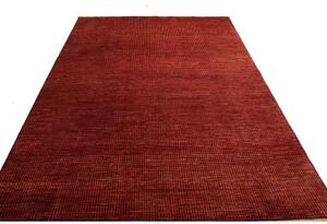 Tappeto Essenzia Tinta Unita Rosso Mattone Marrone Scuro 176x236 Cm