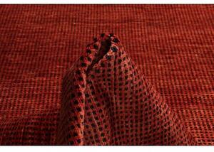 Tappeto Essenzia Tinta Unita Rosso Mattone Marrone Scuro 176x236 Cm