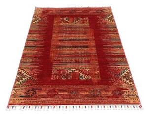 Tappeto Gabbeh Nova Geometrico Rosso Scuro Beige 100x150 Cm