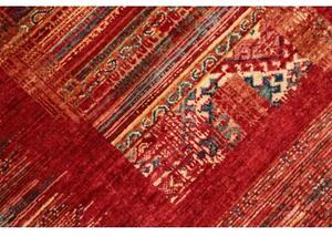 Tappeto Gabbeh Nova Geometrico Rosso Scuro Beige 100x150 Cm