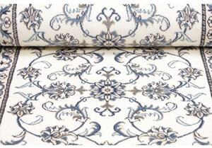 Tappeto Nain Kashmar Floreale Avorio Blu Corsia 80x295 Cm