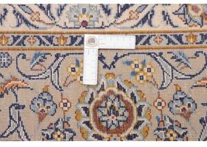 Tappeto Kashan Floreale Avorio Blu 235x342 Cm