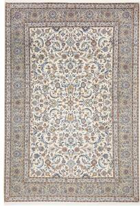Tappeto Kashan Floreale Avorio Blu 235x342 Cm
