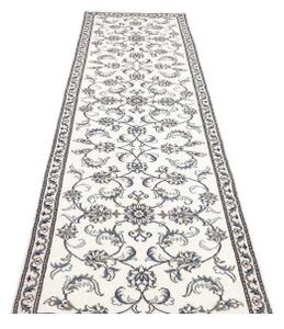 Tappeto Nain Kashmar Floreale Avorio Blu Corsia 80x295 Cm