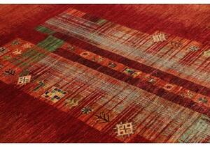 Tappeto Gabbeh Nova Figurativo Rosso Ruggine Arancione 174x238 Cm