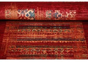 Tappeto Gabbeh Nova Geometrico Rosso Scuro Beige 100x150 Cm