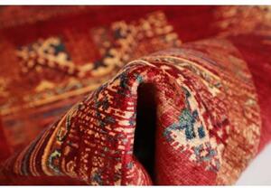 Tappeto Gabbeh Nova Geometrico Rosso Scuro Beige 100x150 Cm