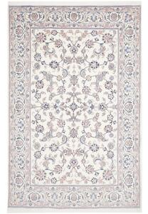 Tappeto Nain Kashmar Floreale Avorio Blu 197x303 Cm