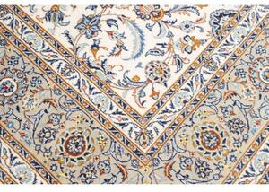 Tappeto Kashan Floreale Avorio Blu 235x342 Cm