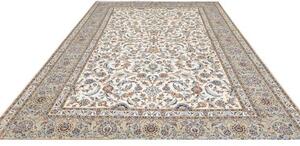 Tappeto Kashan Floreale Avorio Blu 235x342 Cm