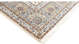 Tappeto Kashan Floreale Avorio Blu 235x342 Cm