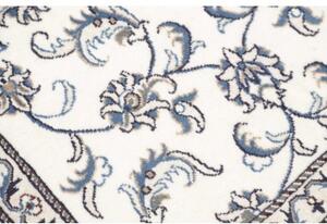 Tappeto Nain Kashmar Floreale Avorio Blu Corsia 80x295 Cm