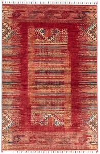 Tappeto Gabbeh Nova Geometrico Rosso Scuro Beige 100x150 Cm