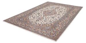 Tappeto Kashan Medaglione Floreale Avorio Blu 202x288 Cm