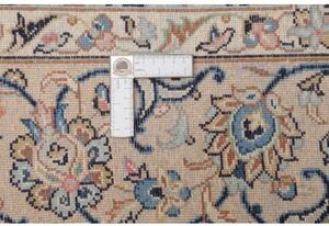 Tappeto Kashan Medaglione Floreale Avorio Blu 198x310 Cm