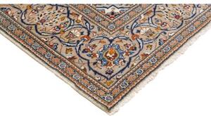 Tappeto Kashan Medaglione Floreale Avorio Blu 202x288 Cm