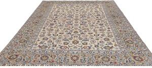 Tappeto Kashan Floreale Beige Blu 225x300 Cm