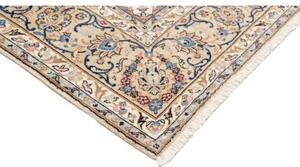 Tappeto Kashan Medaglione Floreale Avorio Blu 198x310 Cm