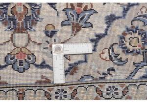 Tappeto Kashan Fine Medaglione Floreale Avorio Blu 100x150 Cm