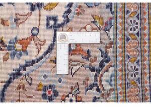 Tappeto Kashan Medaglione Floreale Avorio Blu 202x288 Cm